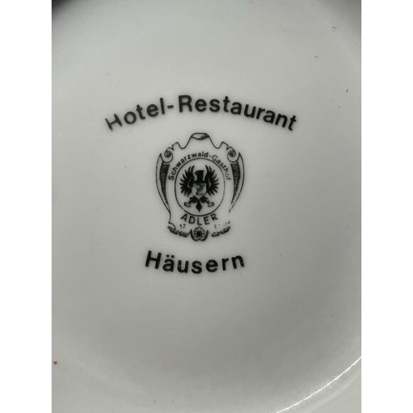 Advertising Porcelain Ashtray Hotel Restaurant Adler In Hausern Schwarzwald - Picture 2 of 5